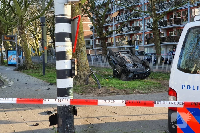 Achtervolging eindigt met ongeval