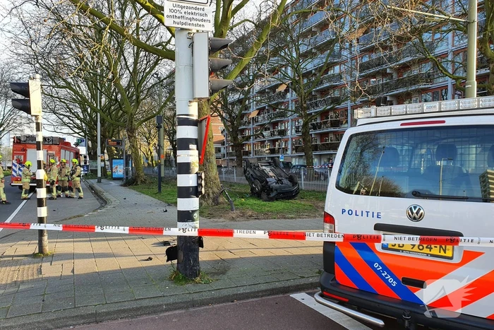 Achtervolging eindigt met ongeval
