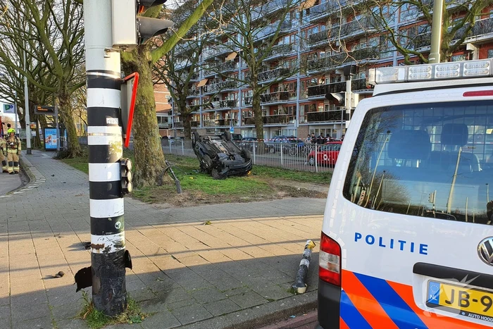 Achtervolging eindigt met ongeval