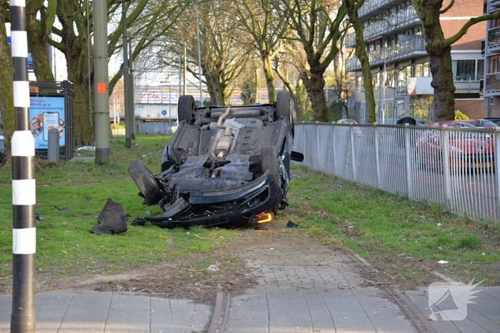 Achtervolging eindigt met ongeval