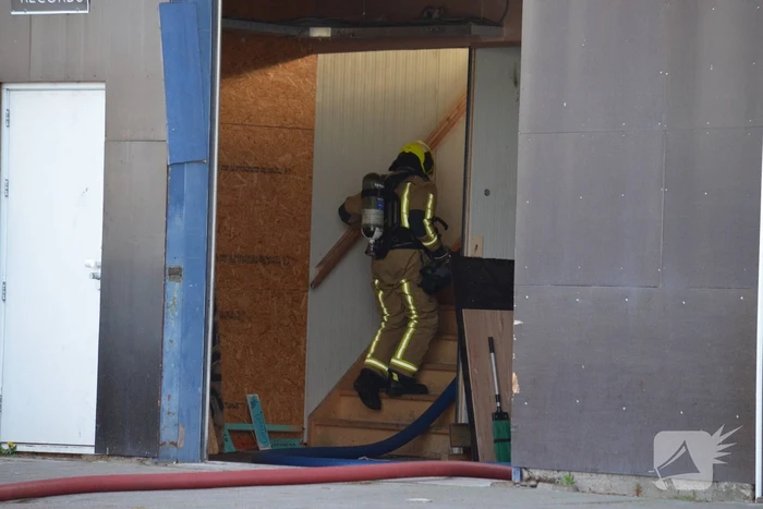 Brandje in opslagloods