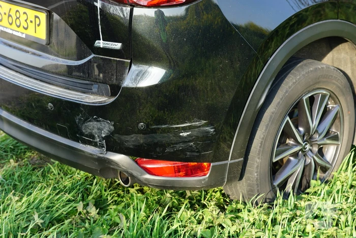 Auto raakt van de weg en botst tegen boom