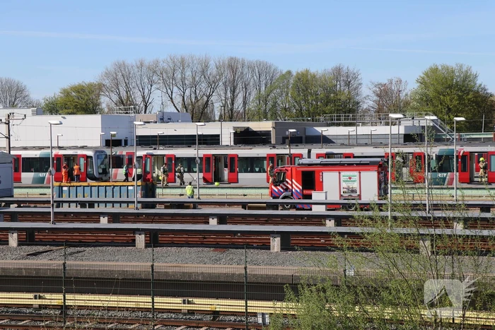 Brand bij RET remise