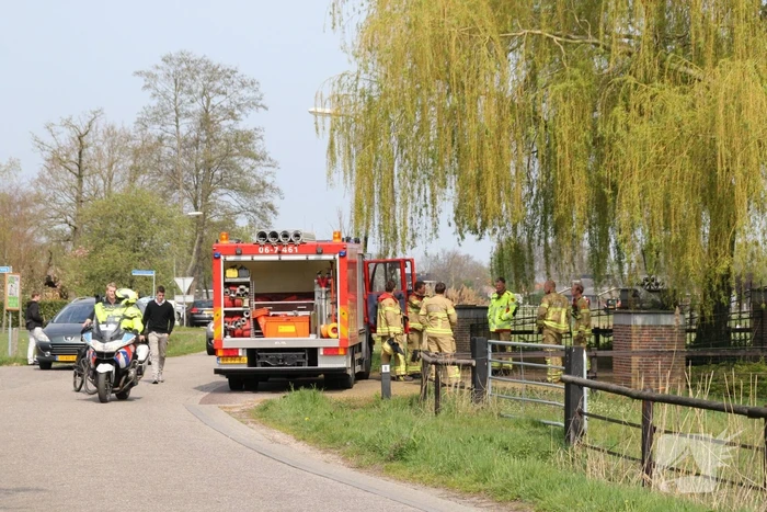 Brand in woning met rieten dak