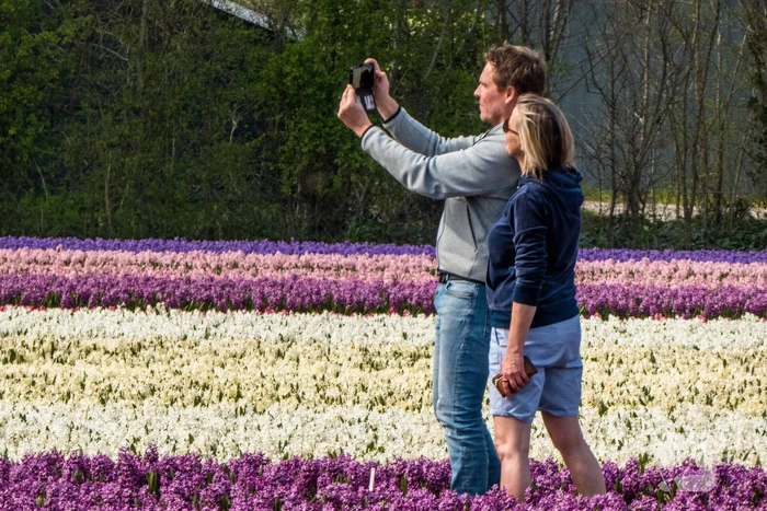Poseren tussen de bloemen, burgemeester is boos