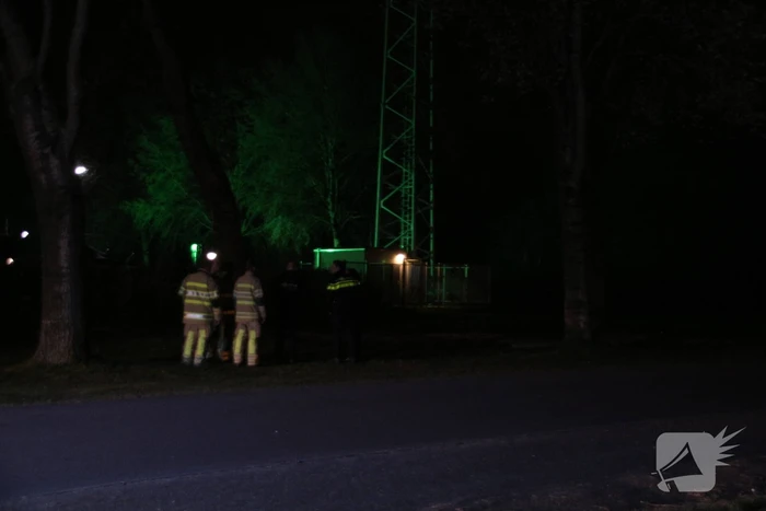 5G zendmast in brand gestoken
