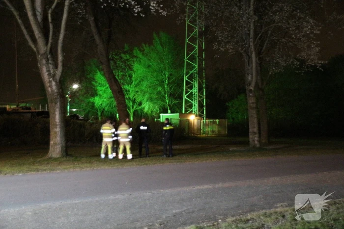 5G zendmast in brand gestoken