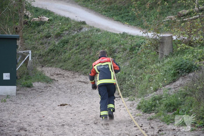 Brand in bos vermoedelijk aangestoken