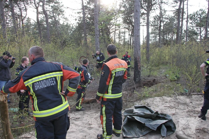 Brand in bos vermoedelijk aangestoken