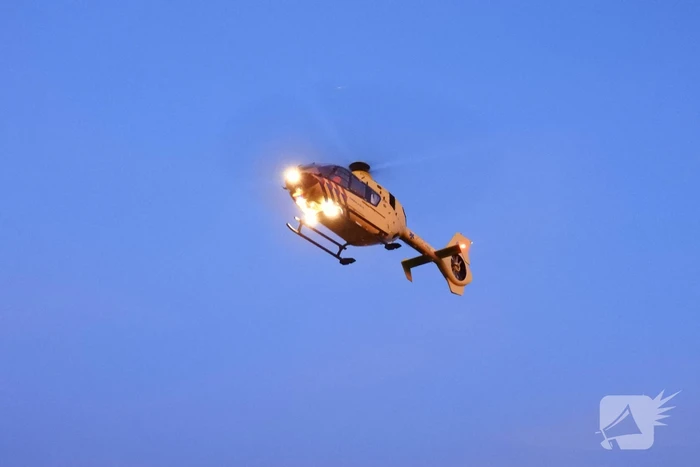 Traumahelikopter land voor een medische noodsituatie