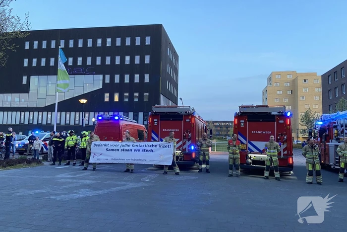 Lasershow voor zorgmedewerkers