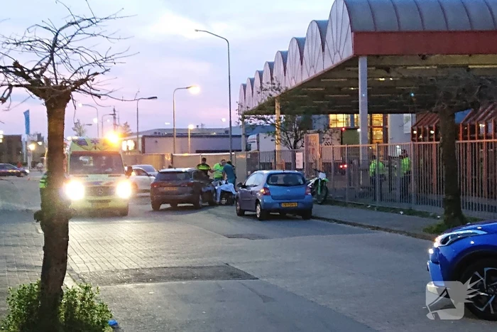 Motor klem gereden door politie