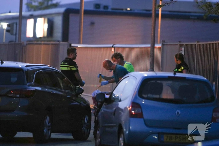 Motor klem gereden door politie