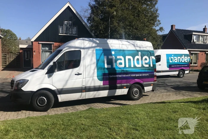 Gaslekkage in achtertuin van woning