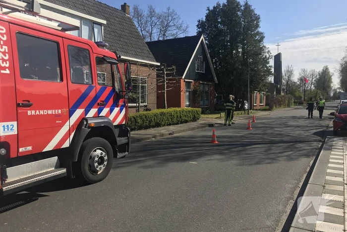 Gaslekkage in achtertuin van woning