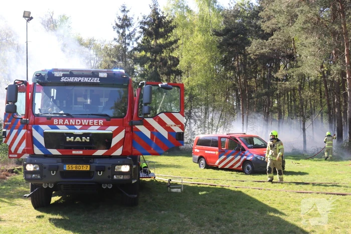 Stuk bosgebied afgebrand