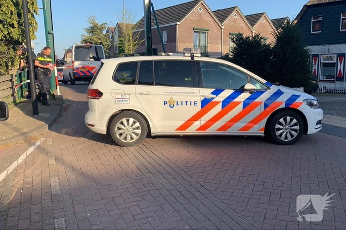 Bebloede man aangehouden door grote politiemacht