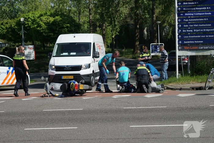 Scooterrijder gewond na ongeval