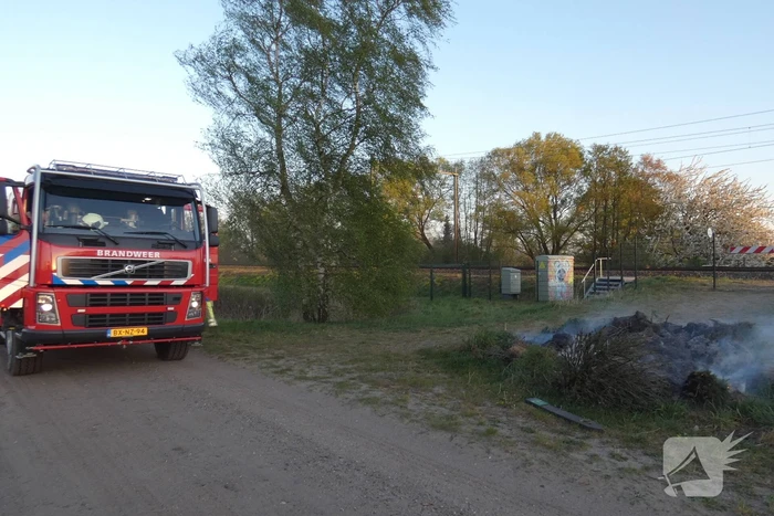 Buitenbrand langs het spoor
