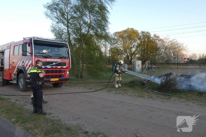 Buitenbrand langs het spoor