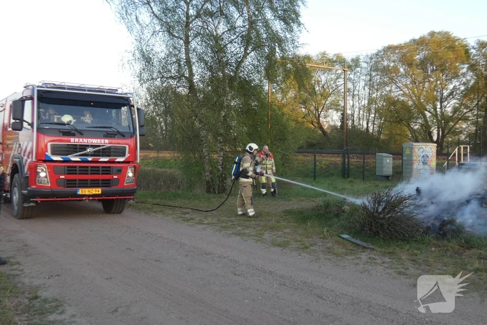 Buitenbrand langs het spoor
