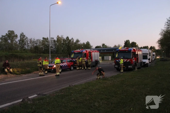 Brandweer peloton naar bosbrand Limburg