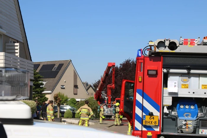Forse brand op zolder van woning