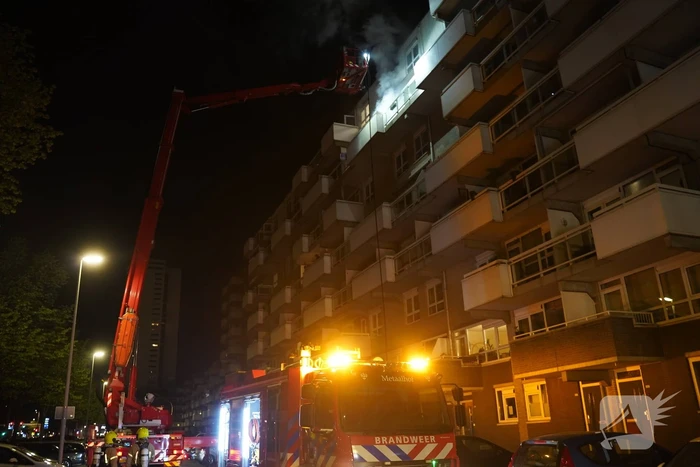 Felle uitslaande brand op balkon