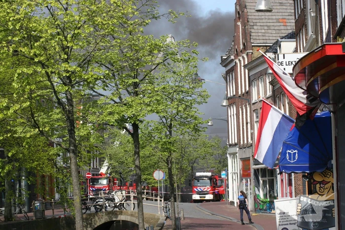 Grote brand bij Discus Muziek