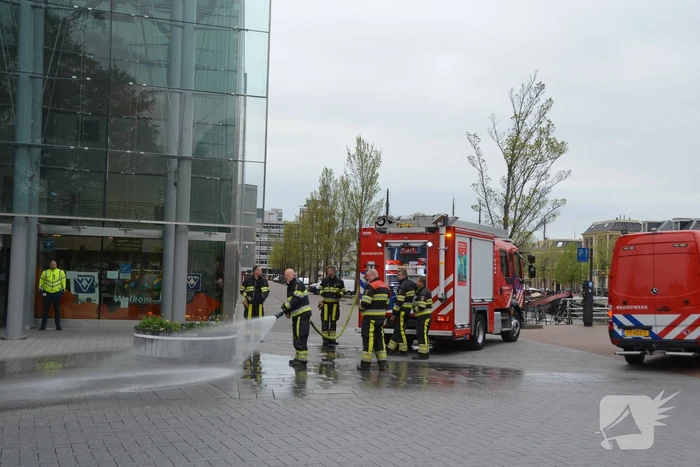 Bloembak vat vlam