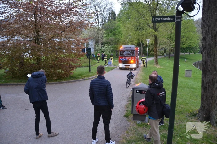 Brand in ondergrondse container