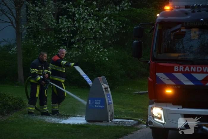Brand in ondergrondse container