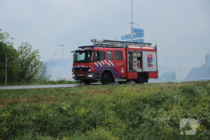 Grote uitslaande brand in industriepand