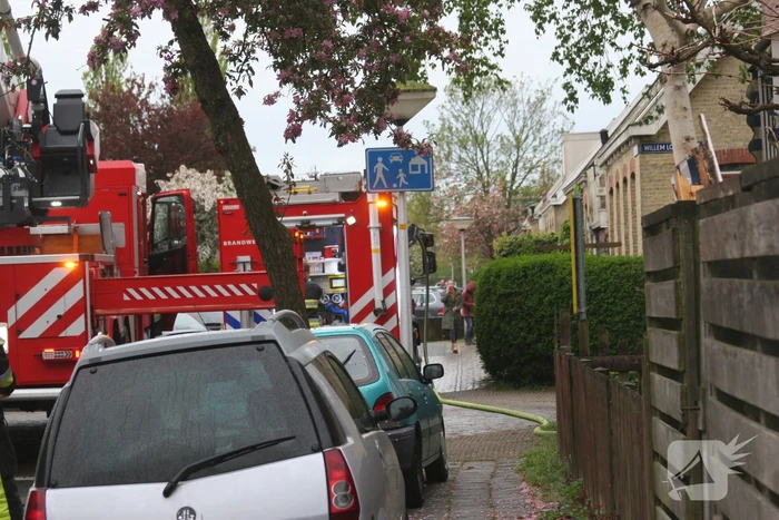 Brand ontstaan in schoorsteen
