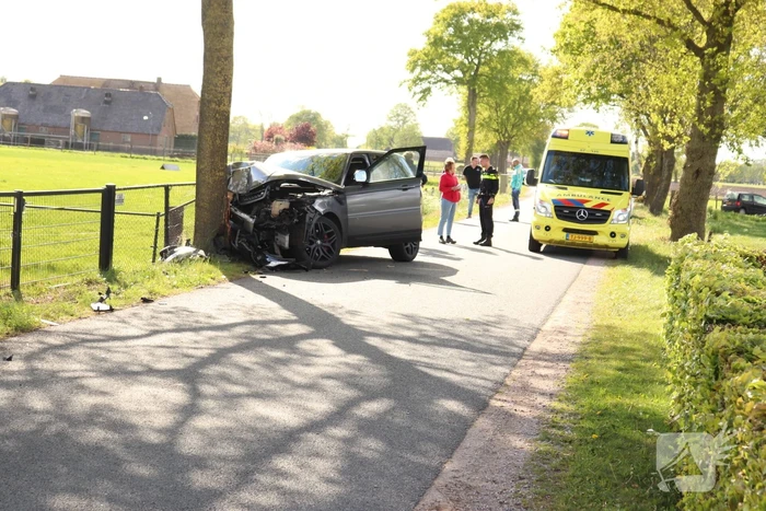 Auto botst op boom