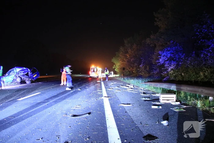 Snelweg afgesloten door zwaar ongeval