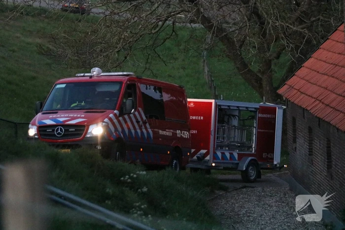 Brand in woning met rieten dak