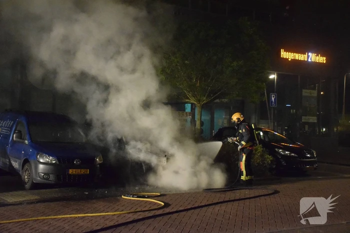 Voertuig door brand verwoest