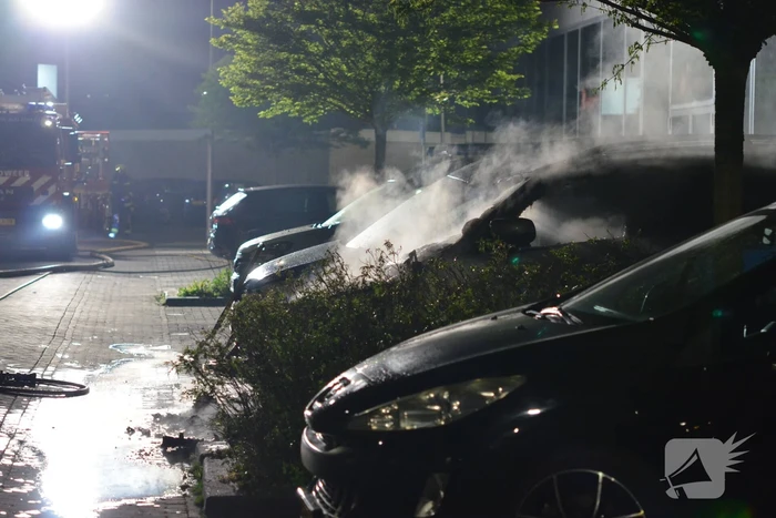 Voertuig door brand verwoest