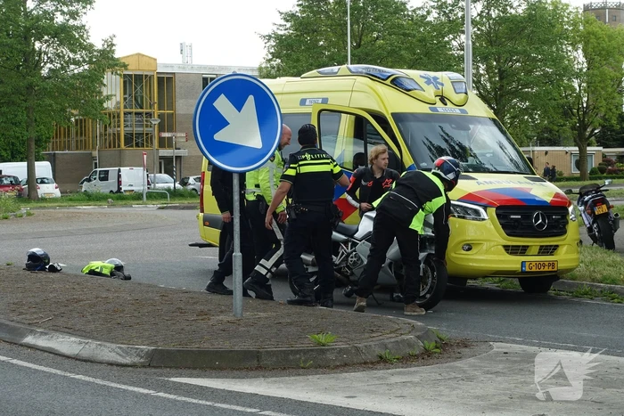 Motorrijder gewond bij glijpartij