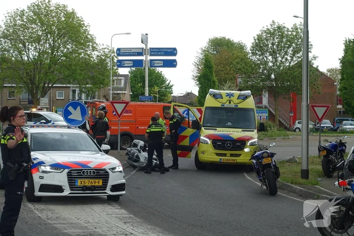 Motorrijder gewond bij glijpartij