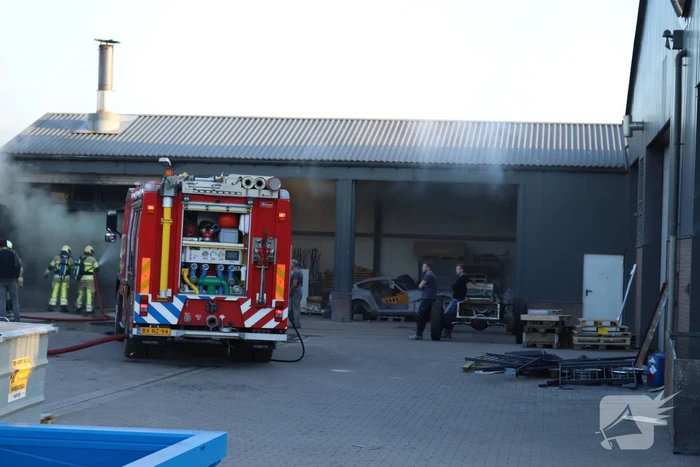 Brand bij straal en spuitbedrijf Evers