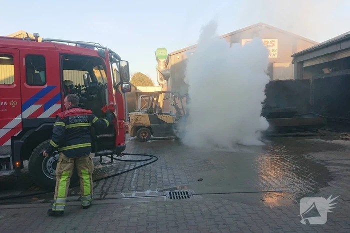 Brand bij straal en spuitbedrijf Evers