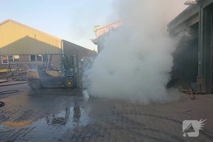 Brand bij straal en spuitbedrijf Evers