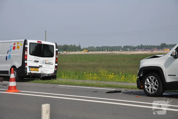 Gewonde bii kop-staartaanrijding