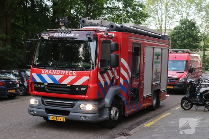 Brand op balkon van flatwoning