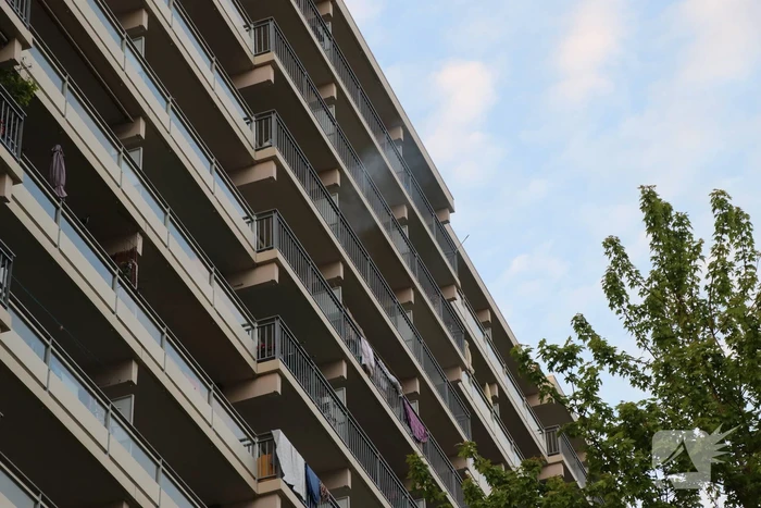 Brand op balkon van flatwoning