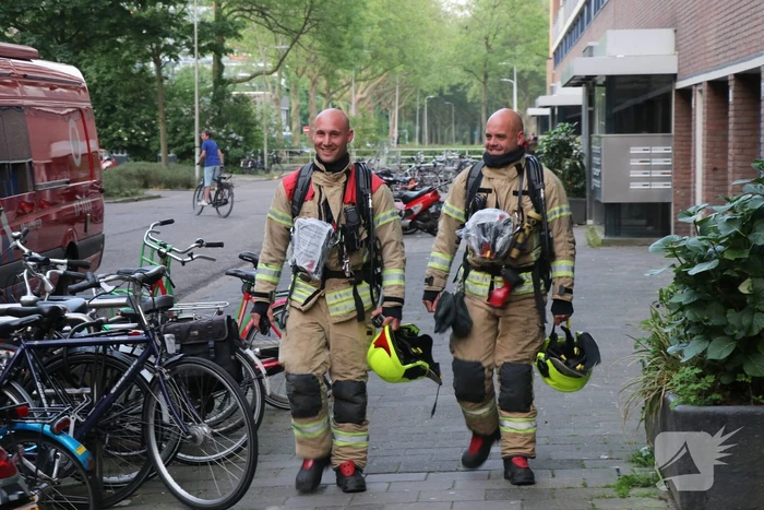 Brand op balkon van flatwoning