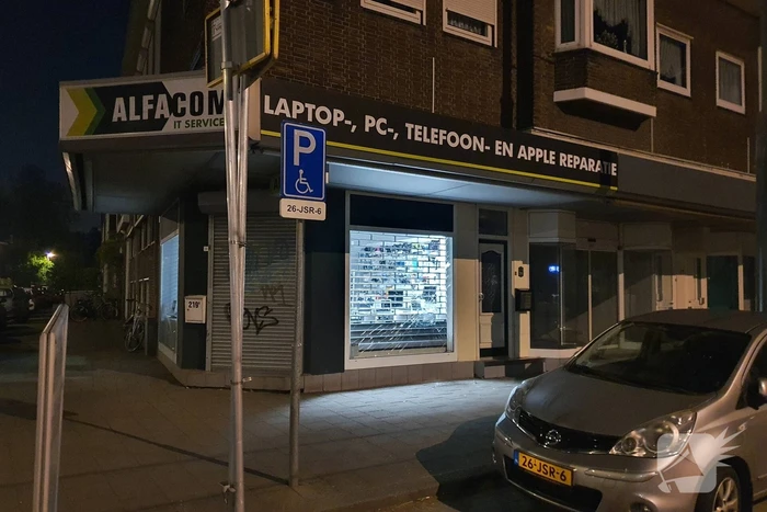 Poging tot inbraak bij elektronicazaak