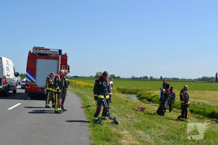 Grote zoekactie na gevonden rollator langs sloot